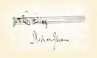 Richard Strauss: Eigenhändiges musikalisches Albumblatt mit Unterschrift