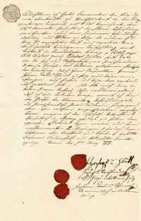 GLUCK, Christoph [Willibald] von [1714-1787]: Dokument von Schreiberhand mit eigenhändiger Unterschrift.