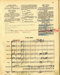 Partitur MOZART, W. A.: Die Zauberflöte - Arbeitsexemplar des Dirigenten Karl Böhm