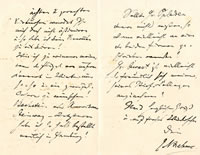 Autographen: Johannes Brahms - Eigenhändiger Brief mit Unterschrift