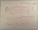 LEONCAVALLO, Ruggiero [1858-1919]: Eigenhändiges musikalisches Albumblatt mit Ort, Datum und Unterschrift. 