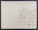 UHLAND, Ludwig [1787-1862]: Eigenhändiges Schriftstück zur Kapitalsteuererklärung per 1. Juli 1856 mit Unterschrift 
