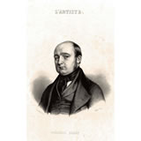 BERAT, Frédéric. - Porträt. Halbfigur nach links. Lithographie von Alophe nach Johannot. Um 1840. 29,5 x 20,5 cm. Etwas stockfleckig. 