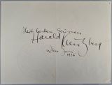 KREUTZBERG, Harald [1902-1968]: Eigenhändiges Albumblatt mit Ort, Datum und Unterschrift. - Autograph album leaf with place, date and signature. 