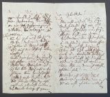KERNER, Justinus [1786-1862]: Eigenhändiger Brief mit Datum und Unterschrift. Weinsberg,, 14.III.1851.. Oktav. 18,5 x 10,5. 8 Seiten auf Doppelbogen auf bläulichem Papier. 