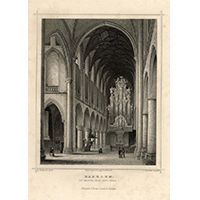 HAARLEM. - De Groote of St. Bavo-Kerk. Stahlstich. Gouda, G.B. van Goor [1832?] 16 x 12 cm. 