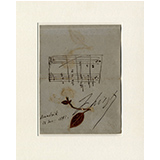 LISZT, Franz [1811-1886]: Autograph Albumleaf with signature. Osnabrück, 12. November 1841. Quarto 19,2 x 14,4 cm. 1 page with minor foldingmarks and tear in the middle folding. . 1 Seite. Knickfalten. Pasted in passepartout. 