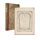 M[ONSIGNY, P. A.]: Le Roy et le Fermier. Comedie en trois actes. [Partitur]. Paris C. Herissant (ohne PlattenNr.) [1762] Quart. 187 S. Mit schöner Titelbordüre. Halbleder der Zeit. Rücken und Kanten erneuert. 