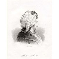 SCHILLER, Elisabeth Dorothea. - Portrait, Porträt, Brustbild ach rechts von Schillers Mutter. Stahlstich von Weger. Leipzig ca. 1840 16 x 11,5 cm. 