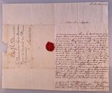 BRENTANO, Maximiliane [1756-1793]: Eigenhändiger Brief mit Adresse. In Französisch. Ohne Ort [vermutlich Frankfurt],, 2.1.1789. Großoktav. 1 Seite. Mit Lacksiegel (