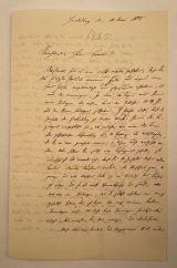 GERVINUS, Georg Gottfried [1805-1871]: Eigenhändiger Brief mit Datum und Unterschrift. Heidelberg,, 10. Mai 1855. Groß-Oktav. 22,4 x 14,2 cm. Doppelbogen. 3 1/2 Seiten 