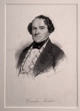 KREUTZER, Conradin: Portrait, Porträt, Halbfigur, Brustbild nach links. Stahlstich von Auguste Hüssener. [ca. 1850] 24 x 18 cm. Passepartout 
