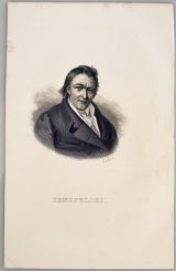 SENEFELDER, Alois: Portrait, Porträt, Brustbild nach rechts. Stahlstich von E. Conqiy. [um 1840] 22,7 x 14,5 cm 