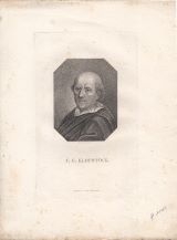 KLOPSTOCK, Friedrich Gottlieb. - Portrait. Porträt. Brustbild nach links. Kupferstich in Punktiermanier von Zschoch. Zwickau, Gebr. Schumann [ca. 1820] 18,5 x 11,5 cm 