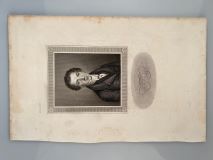 HAUFF, Wilhelm: Portrait, Porträt, Brustbild. Anonymer Stahlstich um 1840. [ca. 1840] 9x8cm, Plattenrand 15,4 x 9 cm, Blatt 23 x 15 