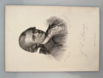 LESSING, Gotthold Ephraim. - Portrait. Porträt. Brustbild nach rechts. Stahlstich von A[dolf] Neumann nach dem 1767 entstandenen Gemälde von G. O. May. Leipzig, F. Brandstetter [ca. 1880] 19 x 13 cm 