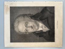 GOETHE, Johann Wolfgang von. - Portrait, Porträt, Brustbild nach links. Kupferstich von M. Steinla nach F. Jagemann. [Gotha 1821] 24,5 x 17,5 cm. Wasserfleck am rechten oberen Rand. 