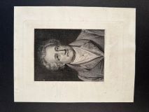 GOETHE, Johann Wolfgang von. - Portrait, Porträt, Brustbild frontal. Stahlstich von Darmot (?) nach dem Kupferstich von [C.] Barth. [nach 1830] 14 x 9,5 cm. Schöner, kräftiger Abzug. 