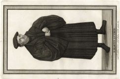 LUTHER, Martin. - Ganzfigur. Kupferstich in Punktiermanier von F.W.B. Bollinger nach L. Cranach 1543. 1812 29 x 19,3 cm. Abzug mit schwarzer Umrahmung. 