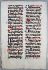 MISSALE HILDESHEIM 1509 - MEDIEVAL MUSIC MANUSCRIPT - MITTELALTERLICHE NOTENHANDSCHRIFT - NEUMES - HUFNAGEL - QUADRAT - NOTEN: Missale manuscript on paper. Hildesheim, 1509. Folio 30 x 20cm, paperleaf handwritten in two columns with with 21initials, in red and blue. 